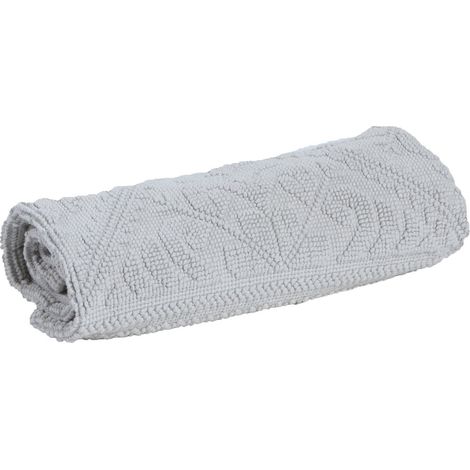 Tapis de Bain en Coton Jacquard Résistant à Motifs Arabesques pour Salle de Bain, Craie - PANGIVO (1/5)