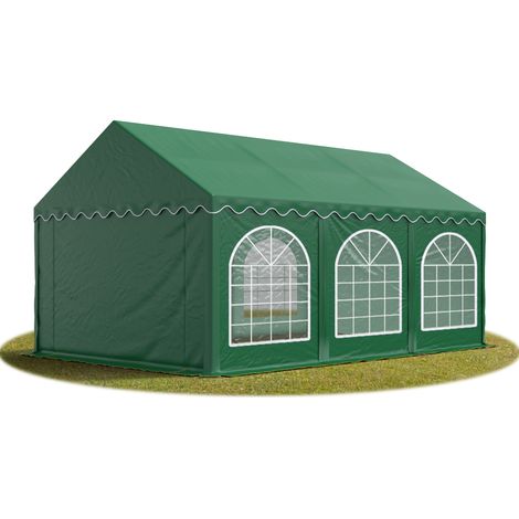 TOOLPORT 3x6m tente de réception, PVC 800 N, H. 2m, vert foncé