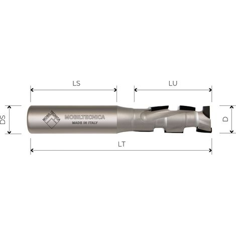 MTEC011.31 - FRESAS HELICOIDALES DE DIAMANTE Z1+1 CUERPO DE ACERO PCD H2,5 MM - MOBILTECNICA  .31D16  LU 35  DS20  LT50  Z(1+1)(4DP+1HW)  AX18°  IZQ  H2,5