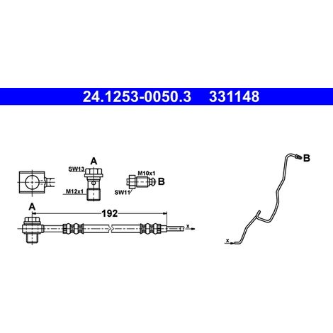 Flexible de frein ATE 24.1253-0050.3 SEAT 6Q0 611 763 C 6Q0 611 763 F