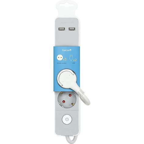 BASE MULT 3T+2USB C/INTER PROTECC INFANTIL - 1,4 M (1/5)