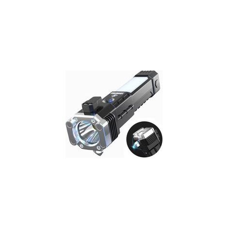 Multifonction voiture lampe de poche voiture sécurité marteau de poche USB rechargeable projecteur de lumière forte extérieure