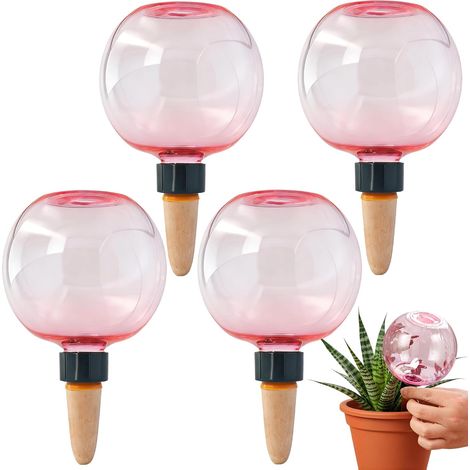Boule Arrosage 4 Pcs 500ml Rose Automatique Plantes (1/5)