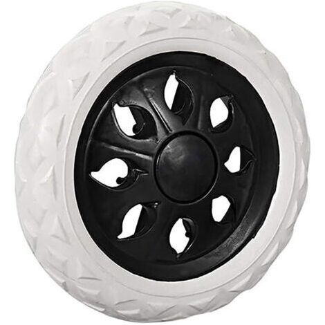 Roues de rechange pour chariot de courses, extérieur en mousse gaufrée blanche pour chariot, chariot à main, chariot à bagages et vélo (noir) (1/3)