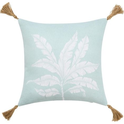 Coussin dehous. compr. pompons 40 x 40 cm coton/polyester imprime hera des place Sans (1/4)