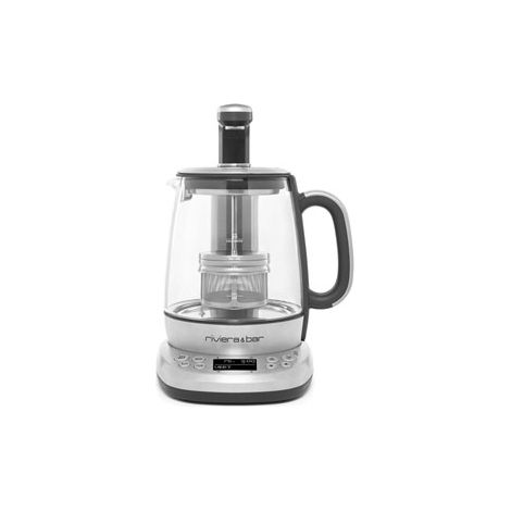 Bouilloire-théière 2en1 1,2L 2000W – Infusion automatique avec 5 programmes – Température réglable de 50 à 100°C – Inox et verre trempé – Riviera & Bar (1/8)