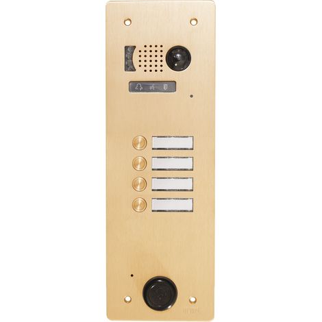 Plaque video alu 4 bp 2VOICE champagne URMET V83/104CH
