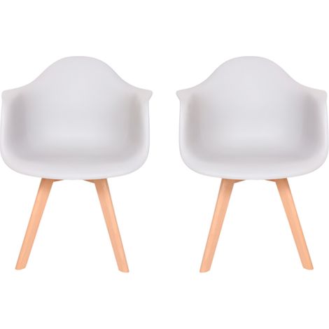 Set aus zwei skandinavischen Stühlen APO Grau