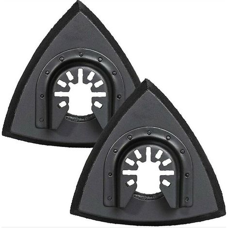 2 Pices Patins De Ponage Triangulaires 90mm - Plateau De Ponage Pour Outil Multifonction Oscillant Pour Ponage Du Bois