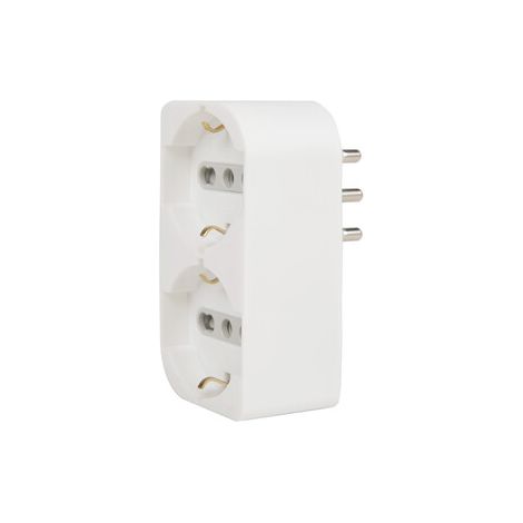 ADATTATORE SPINA 16A  2 PRESE UNIVERSALI SALVASPAZ