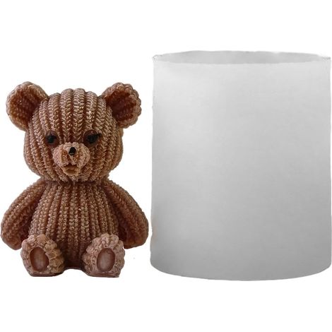 Kerzenformen niedliche Mini Bärenfigur antihaftbeschichtet