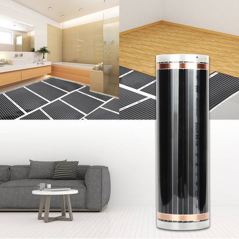 Randaco Heizfolie 220 Watt/m2, Heizfolien-Set, Fußbodenheizung für 1m2 geeignet, Infrarot-Elektro, LxB: 200x50cm (pro Stück) (1/5)