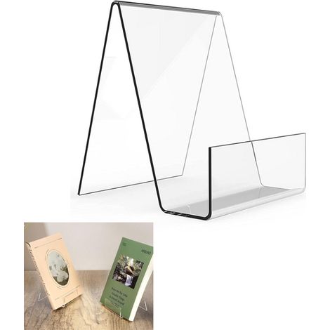 Support à livres vertical en acrylique transparent pour présentation de livres 1 pièce (1/5)