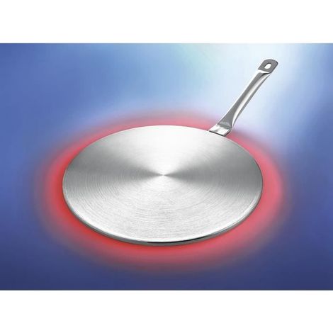 1 pièce Plaque adaptatrice induction, acier inoxydable/aluminium, 23 cm, compatible tous récipients, fondue et ustensiles anciens
