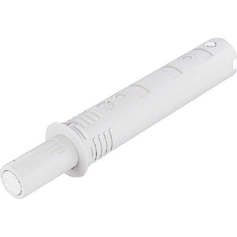 Loqueteau pousse lâche à encastrer renforcé - Décor : Blanc - Sortie piston : 10 mm (1/4)