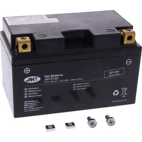 Batterie gel JMT YTZ10S 12V 9Ah (équivalent Yuasa YTZ10S)