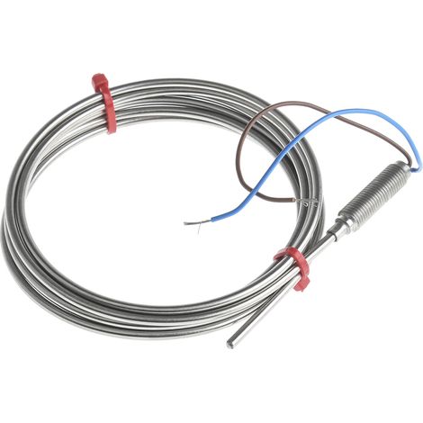 Thermocouple type K Ø 3mm, L 2m, +1100°C max à Câble ( Prix pour 1 )