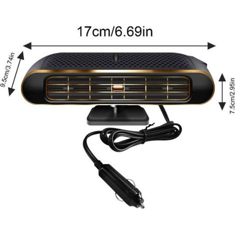 Chauffage Voiture,12V/24V Désembueur et Dégivreur pour Pare-Brise,Dégivreur électrique Chauffant (1/5)
