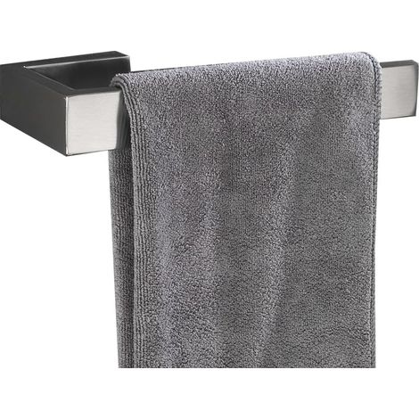 Porte-serviette Ouvert sans Couvercel Support-Chiffon en Acier Inoxydable Argent Brossé pour Cuisine Salle de Bain Anneau-serviette Mural Accessoires 21cm (1/5)