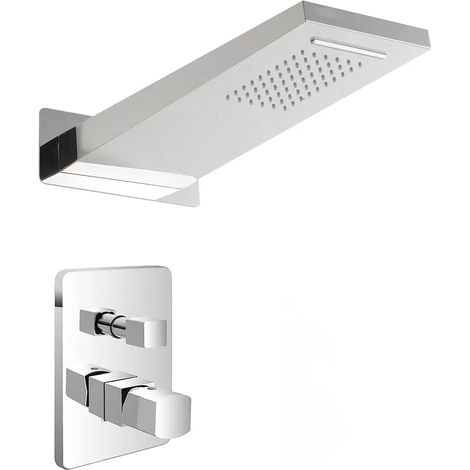 Set doccia da incasso con soffione 22x50 cm a sbalzo con cascata Lotus (1/5)