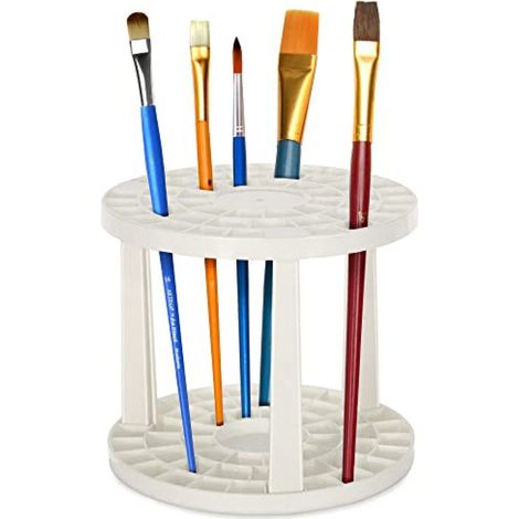 Support Pour Stylos Et Pinceaux - Tube De Rangement Rotatif Avec 49 Logements - Pour Bureau Atelier Ou Salle De Classe - 1 Pièce