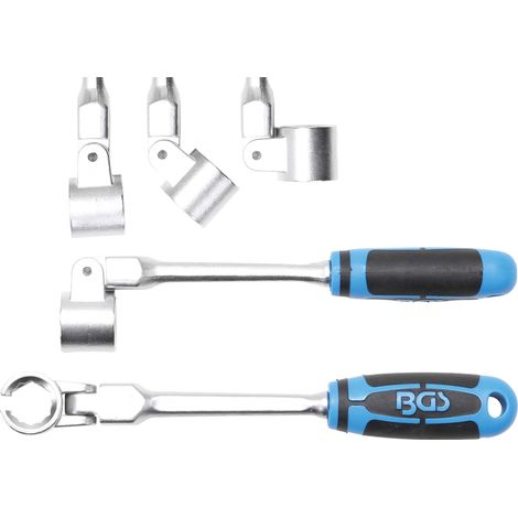 Llave de estrella especial para sondas lambda, articulada, con mango  22 mm