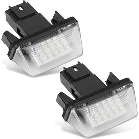 SHINING HOUSEFeux de plaque d'immatriculation de voiture, 2 pièces LED feux de plaque d'immatriculation de voiture gauche et droite pour bandes lumineuses LED C3 2002-2009 (1/4)