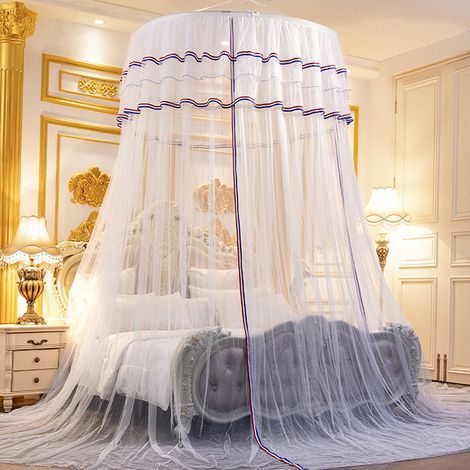 Moskitonetz, Spitzengardine, Kuppelform, Polyester, 120 x 270 x 1200 cm, Einzelbett, Schlafzimmer (1/5)