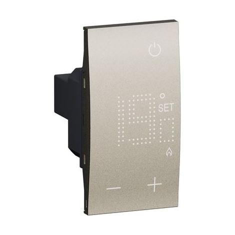 L.Now - Termostato 230V Champa 2 Moduli. Champagne (Bticino Cod. Kc4441)