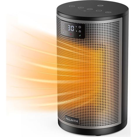 Electric Heater 1500W Space Silent Heaters for Home Low Energy, 4 Modes Portable Ceramic Fan Heater with Thermostat, Overheat & Tip Over Protection, 8H Timer, for Bedroom Indoor Use (1/5)