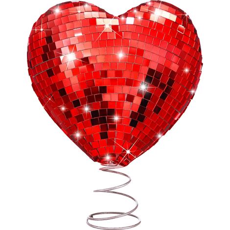 Decorazione per albero di Natale a forma di cuore per San Valentino con F