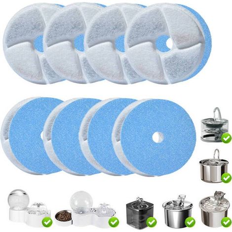 Filtres à charbon actif emballés individuellement compatibles avec WF070/WF180/FT333/FT444, adaptés aux distributeurs d'eau (10,5 x 2,2 x 1 cm). (1/2)