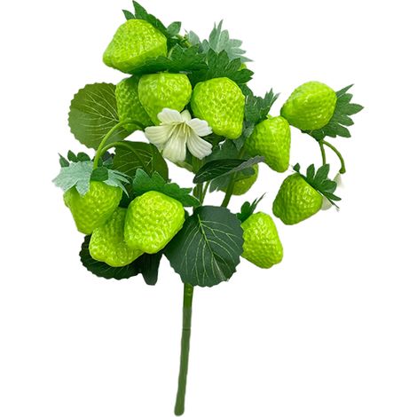 Simulation de branche de fruits réaliste avec feuilles vertes artificielles pour Vase, décoration de fête à domicile (1/5)