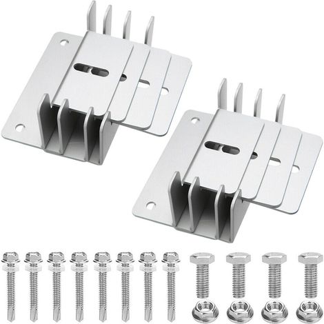 24 x Support de fixation en aluminium, angle Z pour module photovoltaïque, résistant à la corrosion, pour installation solaire (1/5)