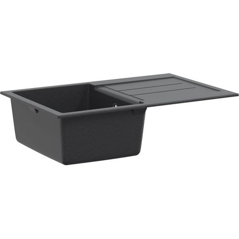 Lavello cucina una vasca Granito 78 x 50 x 20 cm Grafite vidaXL (1/5)