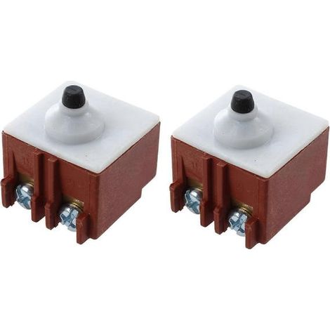 2X Meuleuse d'angle AC 250V 6A 125V/12A Interrupteur à bouton-poussoir DPST pour Bosch 6-100 (1/4)