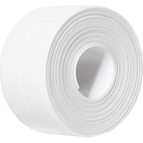 Joint Silicone Blanc Salle de Bain,Bande D'étanchéité Auto-Adhésive en PERuban Adhésif étanche Bande,Ruban Anti-Moisissure pour 506 (1/4)