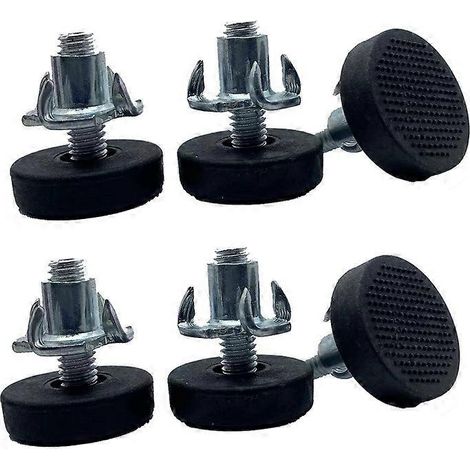6 vis M6 pour pieds de meubles + 6 écrous à griffes réglables M6 pour embouts de table, chaise ou étagère (1/5)