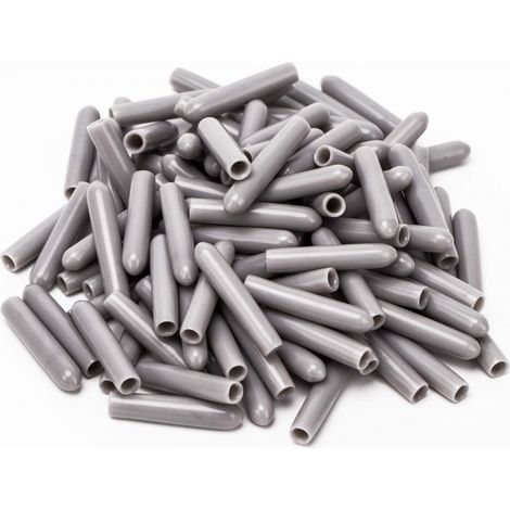 120 Stück Spülmaschinenkappen, Innendurchmesser 3 mm, PVC-Schutzhülle, Geschirrkorb, 3–25 mm (grau) (1/5)