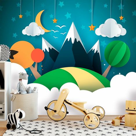 Papier peint petit voyageur - 350 x 245 cm (1/4)
