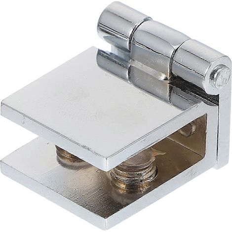Charnière pratique pour porte en verre, charnière professionnelle pour cave à vin, charnière pour porte de douche en verre-4.60X2.50X2.10CM-Silver (1/4)