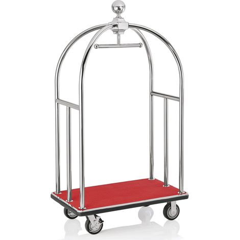 Chariot à bagages en Acier Inoxydable rouge L 1120 mm l 610 mm H 1860 mm 3 - Was Germany