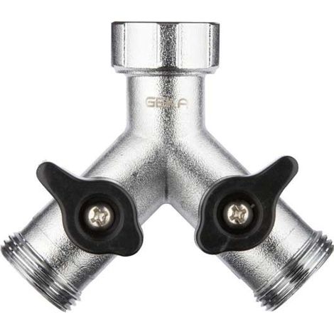 GEKA plus vanne a deux voies fem G3/4", 2x male G3/4", MS