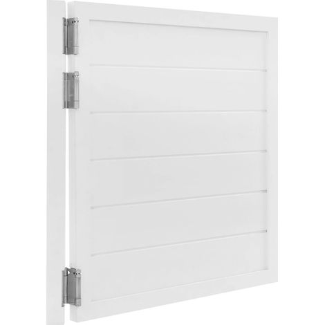 Gojoy – Porte battante en bois de pin blanc – 90x90 cm – Charnières à ressort – Ouverture bidirectionnelle avec fermeture automatique (1/5)