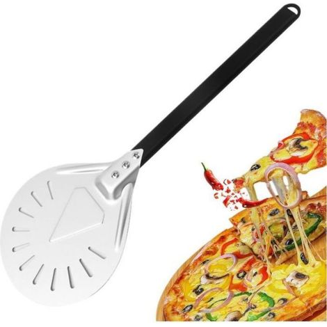 Pelle à pizza - Acier inoxydable Manche aluminium - Cuisine et pâtisserie - 18 cm (1/4)