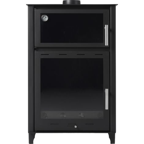 FOGARIS Estufa de leña con HORNO SARMIRA - modelo BAJA 14,3kW