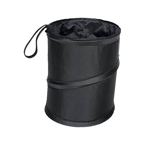 Tragbarer und universeller Auto-Mülleimer, wasserdicht, faltbar und auslaufsicher, zur Abfallaufbewahrung (schwarz) (1/5)