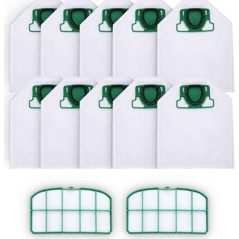 Sollbry 10 bolsas para aspiradora Vorwerk Kobold VK200 FP200 con 2 filtros HEPA, microfibra premium de 5 capas para personas alérgicas. (1/5)
