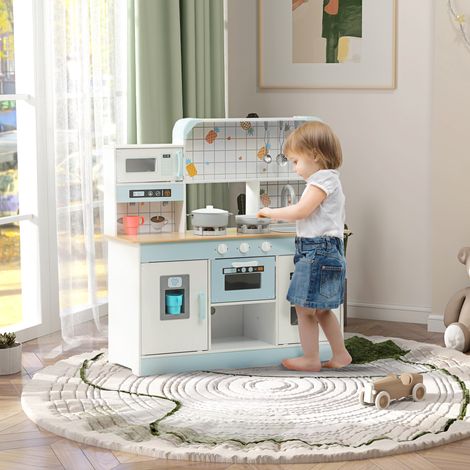 Micro-ondes - Cuisine jouet, Cuisine de jeu de rôle imaginaire avec plaques, son et lumière, Machine à café, Machine à glaçons