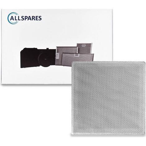 Filtro metallico AllSpares per cappe aspiranti compatibili con Bosch DHZ6201 / Siemens LZ62010 / Neff 00298619/298619 (284x283x4mm)